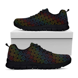 Reiki And The Seven Chakras Print Black Sneakers