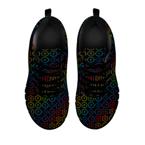 Reiki And The Seven Chakras Print Black Sneakers