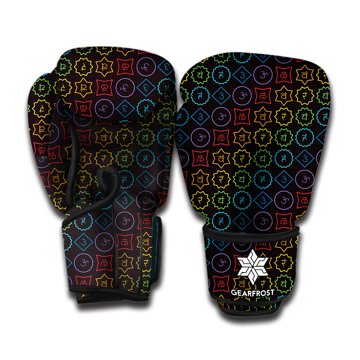 Reiki And The Seven Chakras Print Boxing Gloves