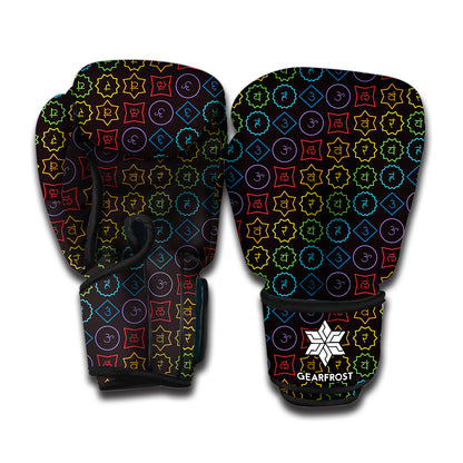 Reiki And The Seven Chakras Print Boxing Gloves