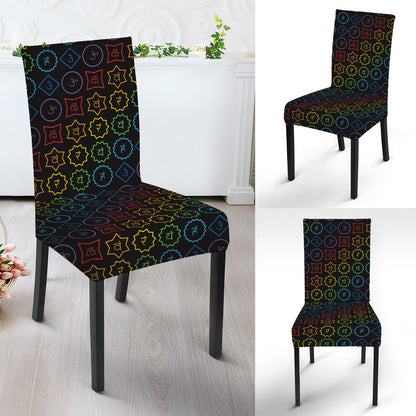 Reiki And The Seven Chakras Print Dining Chair Slipcover
