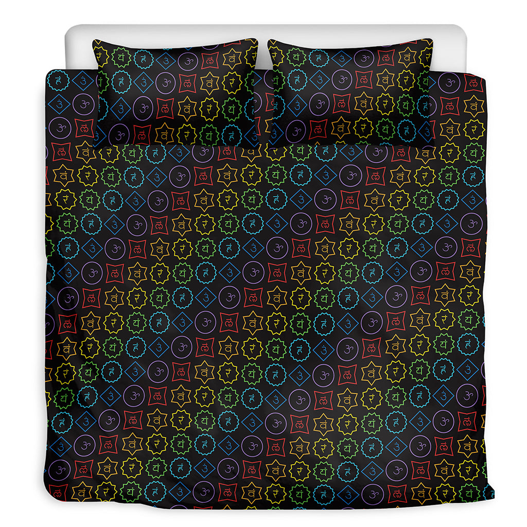 Reiki And The Seven Chakras Print Duvet Cover Bedding Set