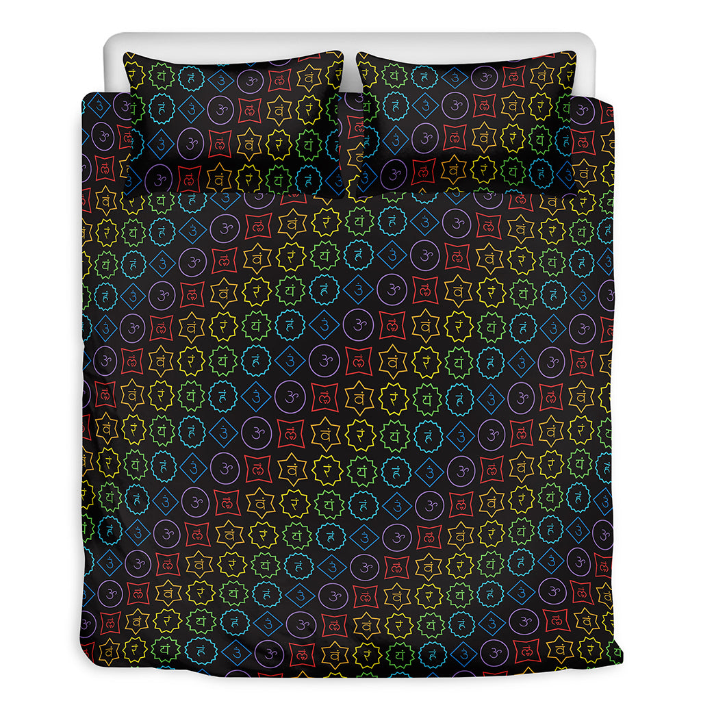 Reiki And The Seven Chakras Print Duvet Cover Bedding Set