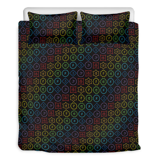 Reiki And The Seven Chakras Print Duvet Cover Bedding Set