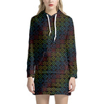 Reiki And The Seven Chakras Print Hoodie Dress