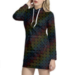 Reiki And The Seven Chakras Print Hoodie Dress