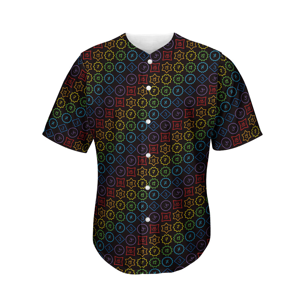 Reiki And The Seven Chakras Print Men's Baseball Jersey