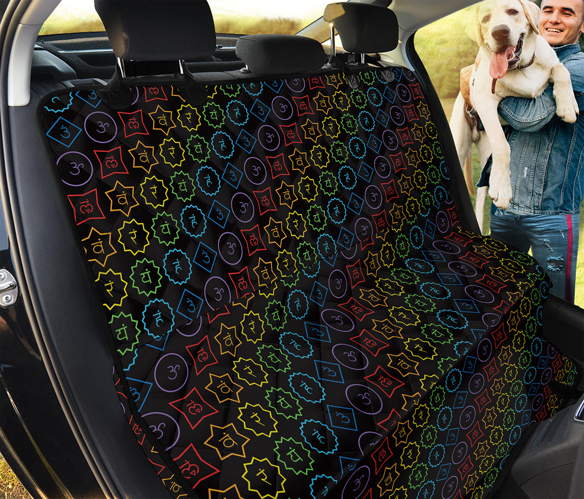 Reiki And The Seven Chakras Print Pet Car Back Seat Cover