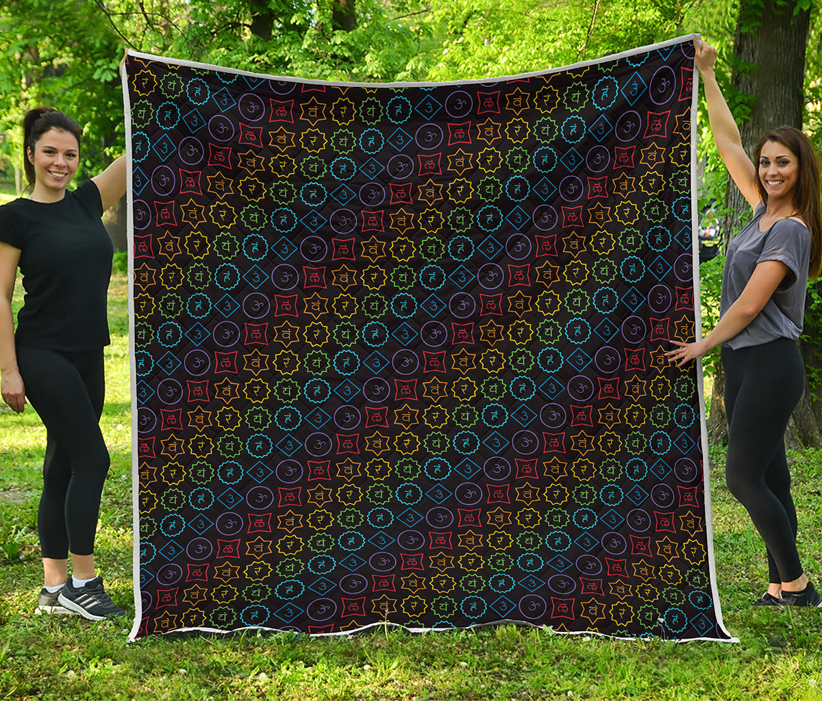 Reiki And The Seven Chakras Print Quilt