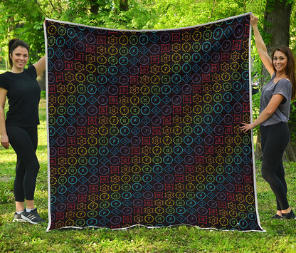 Reiki And The Seven Chakras Print Quilt