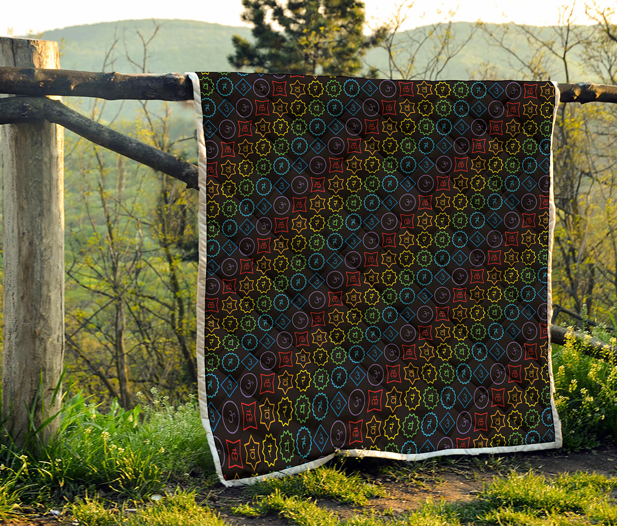 Reiki And The Seven Chakras Print Quilt