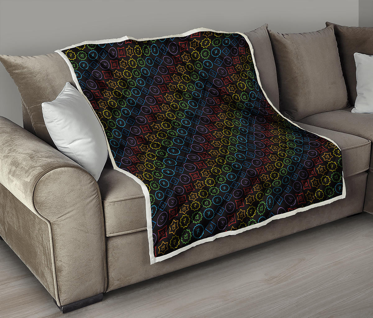 Reiki And The Seven Chakras Print Quilt