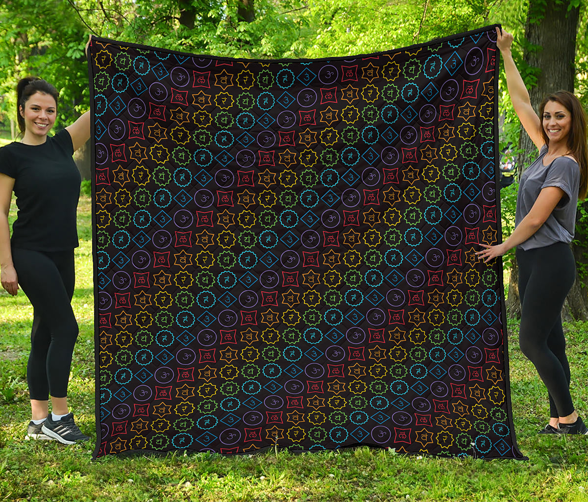 Reiki And The Seven Chakras Print Quilt