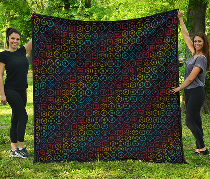 Reiki And The Seven Chakras Print Quilt