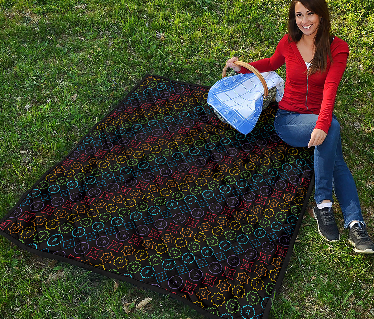 Reiki And The Seven Chakras Print Quilt