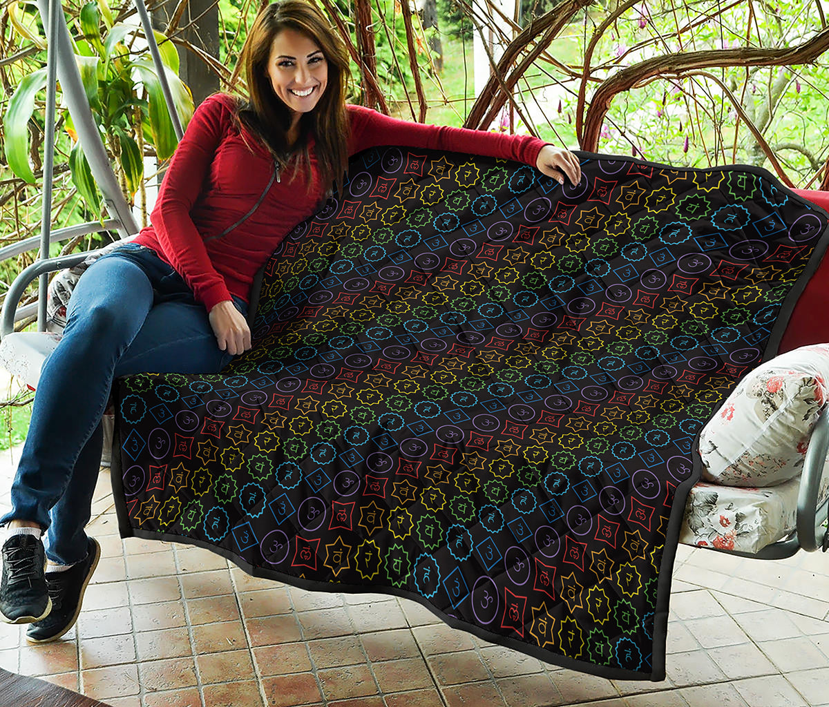 Reiki And The Seven Chakras Print Quilt