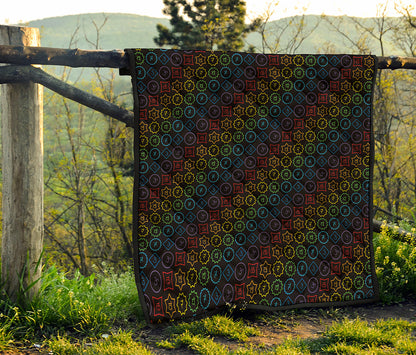 Reiki And The Seven Chakras Print Quilt