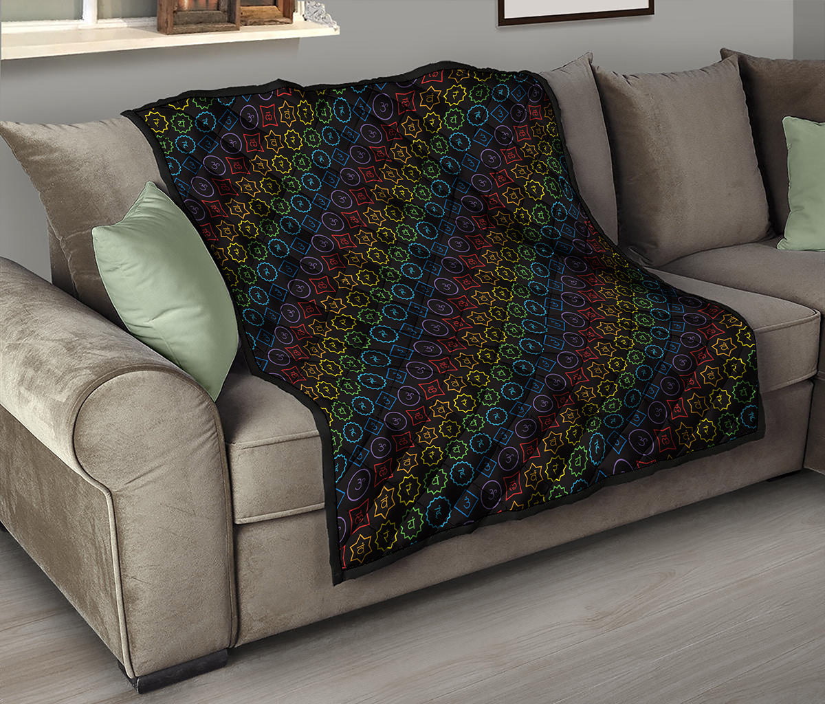 Reiki And The Seven Chakras Print Quilt