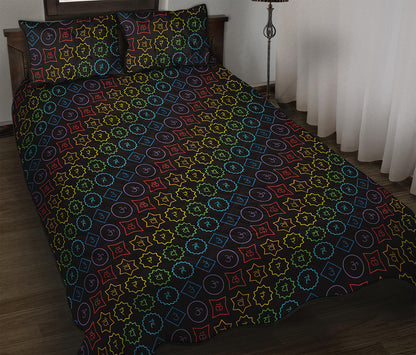 Reiki And The Seven Chakras Print Quilt Bed Set