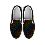 Reiki And The Seven Chakras Print White Slip On Shoes