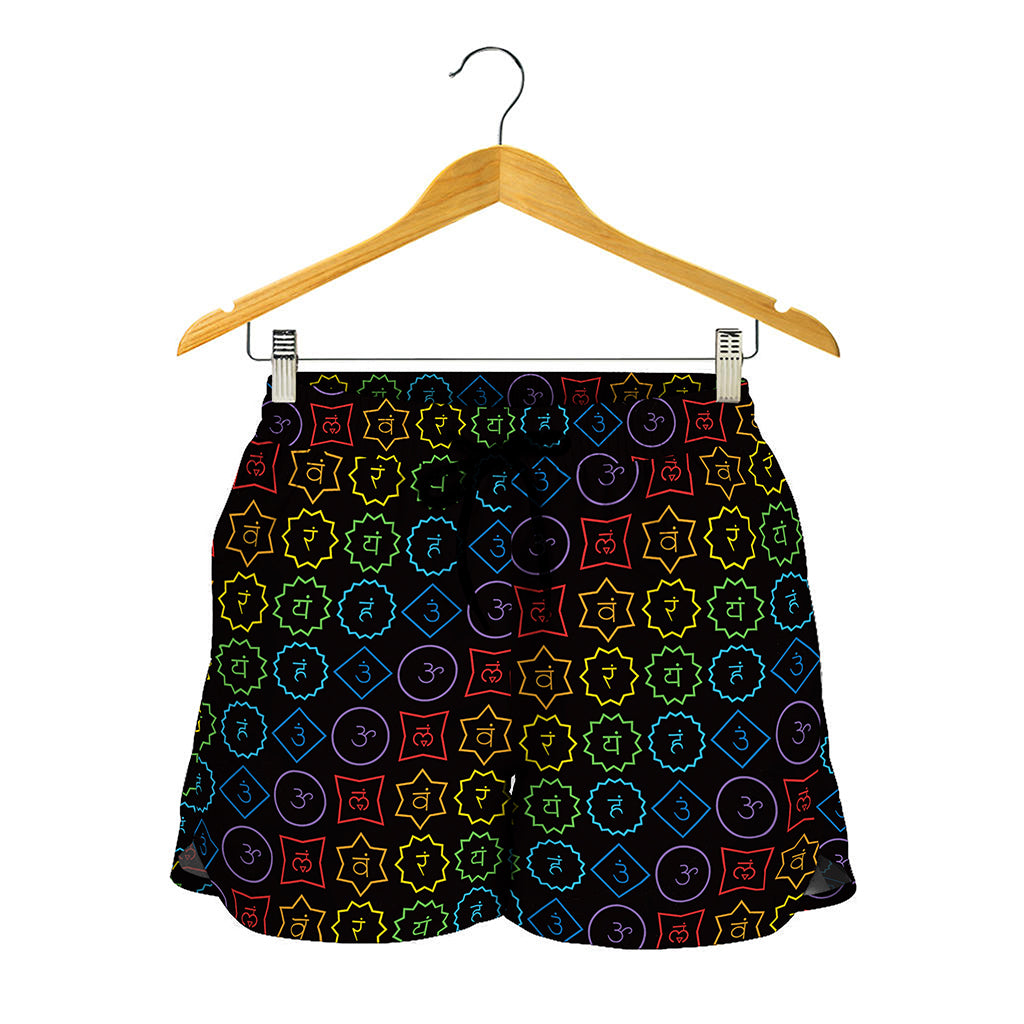 Reiki And The Seven Chakras Print Women's Shorts