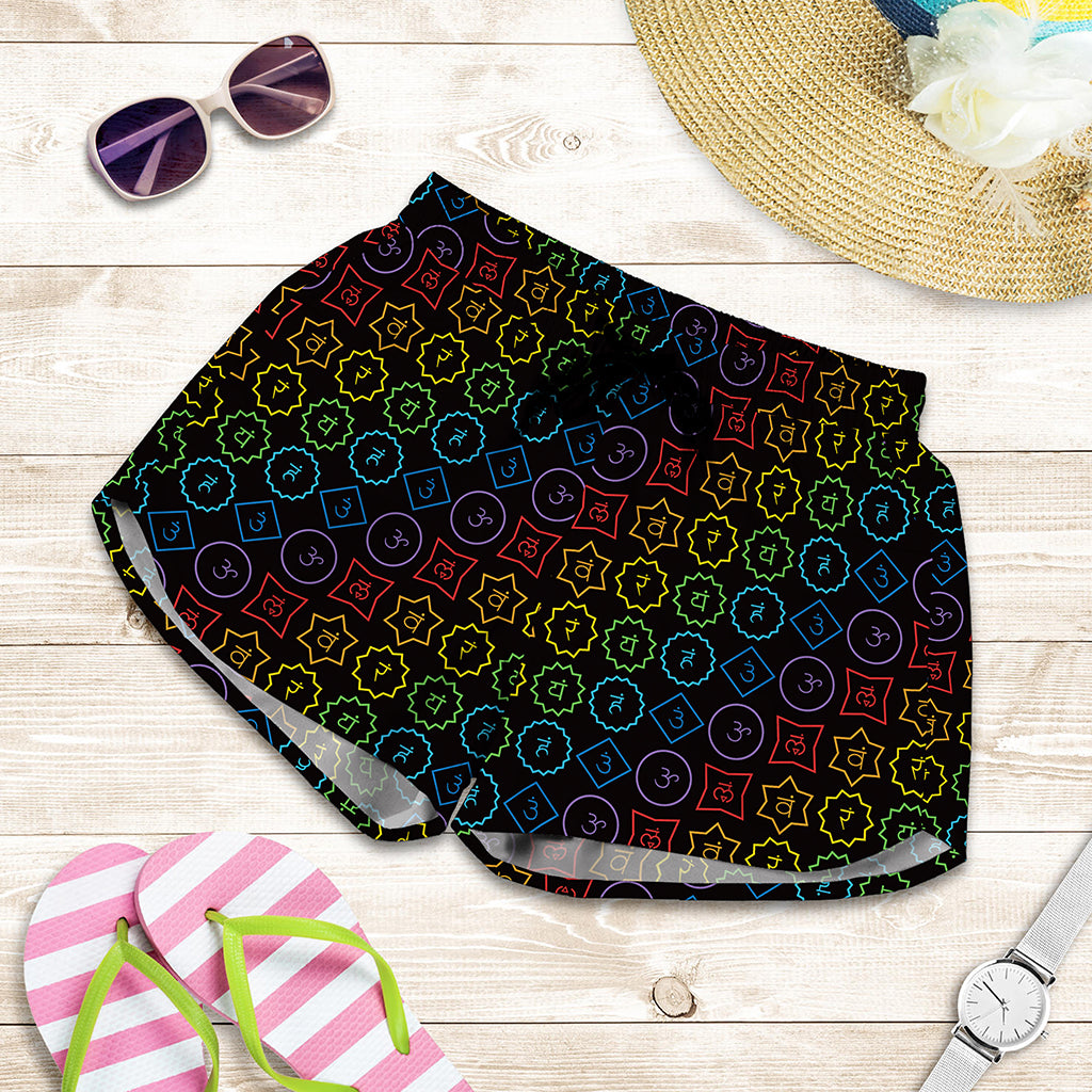 Reiki And The Seven Chakras Print Women's Shorts