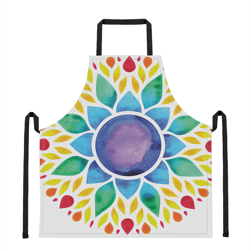 Reiki Chakra Flower Print Apron