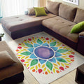 Reiki Chakra Flower Print Floor Mat