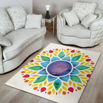 Reiki Chakra Flower Print Area Rug