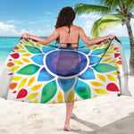 Reiki Chakra Flower Print Beach Sarong Wrap