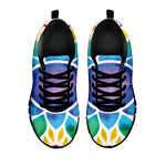 Reiki Chakra Flower Print Black Sneakers