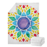 Reiki Chakra Flower Print Blanket
