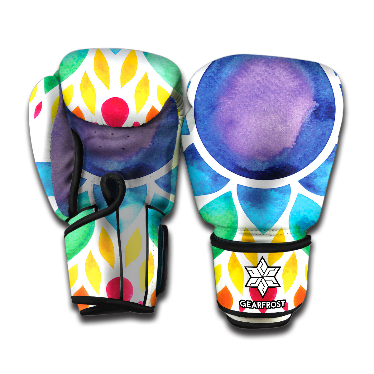 Reiki Chakra Flower Print Boxing Gloves