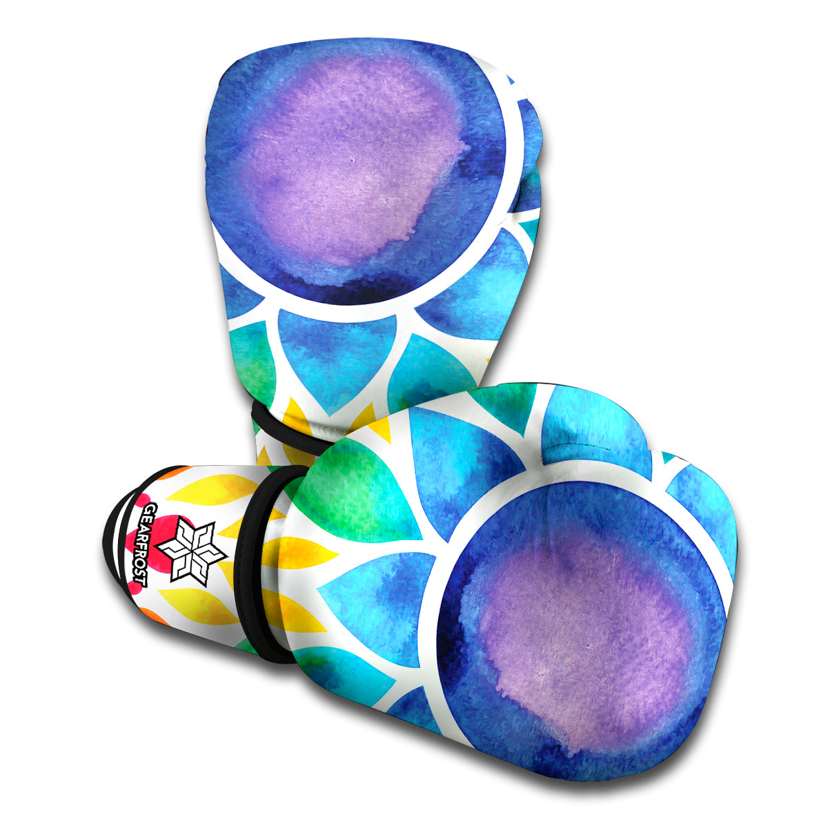 Reiki Chakra Flower Print Boxing Gloves