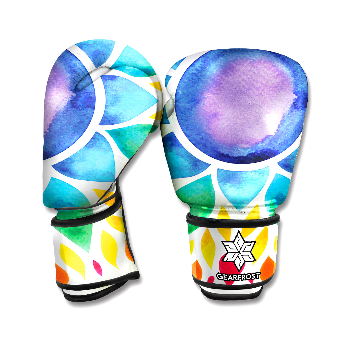 Reiki Chakra Flower Print Boxing Gloves