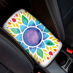 Reiki Chakra Flower Print Car Center Console Cover