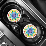 Reiki Chakra Flower Print Car Coasters