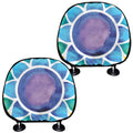 Reiki Chakra Flower Print Car Headrest Covers