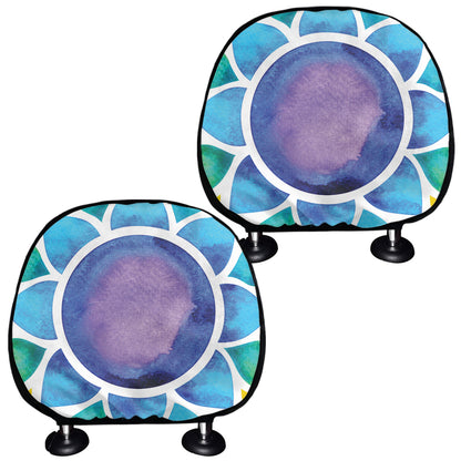 Reiki Chakra Flower Print Car Headrest Covers