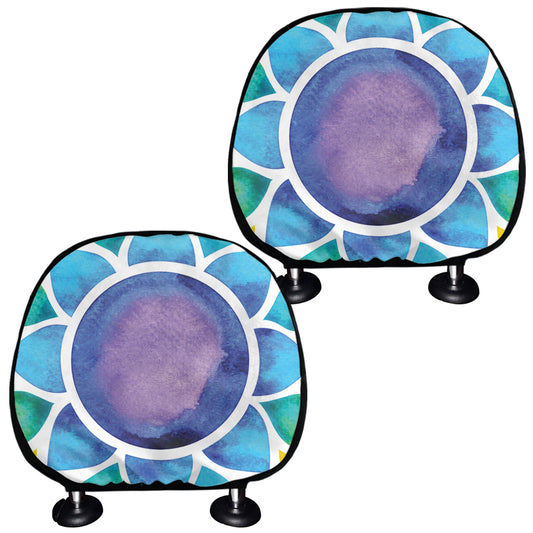 Reiki Chakra Flower Print Car Headrest Covers