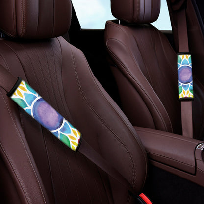 Reiki Chakra Flower Print Car Seat Belt Covers