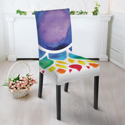 Reiki Chakra Flower Print Dining Chair Slipcover