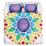 Reiki Chakra Flower Print Duvet Cover Bedding Set