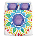 Reiki Chakra Flower Print Duvet Cover Bedding Set