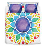 Reiki Chakra Flower Print Duvet Cover Bedding Set