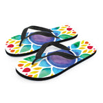 Reiki Chakra Flower Print Flip Flops