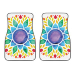 Reiki Chakra Flower Print Front Car Floor Mats