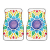 Reiki Chakra Flower Print Front Car Floor Mats