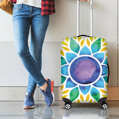 Reiki Chakra Flower Print Luggage Cover
