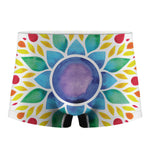 Reiki Chakra Flower Print Men's Boxer Briefs